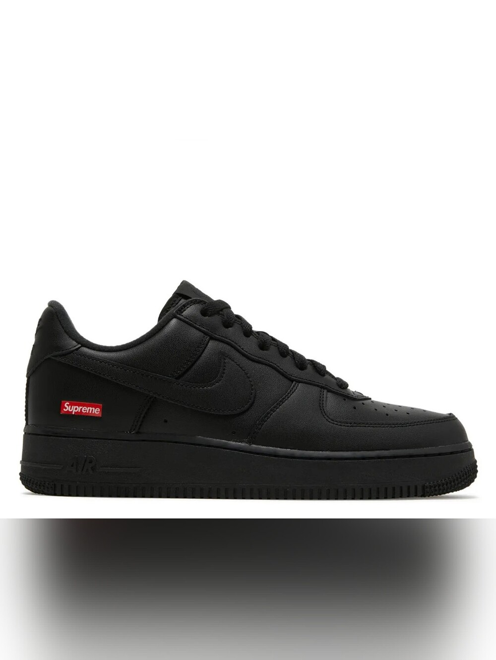 Nike Air Force 1 Low Sneaker in Black with Red Accent
